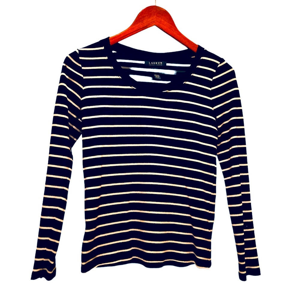 Ralph Lauren knit women’s striped long sleeve shirt